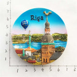 Riga Latvia Fridge Magnet 3D Resin