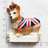 Corgi London England UK Fridge Magnet 3D Resin