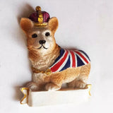 Corgi London England UK Fridge Magnet 3D Resin