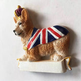 Corgi London England UK Fridge Magnet 3D Resin