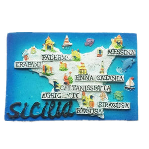 Sicily Italy Fridge Magnet 3D Resin