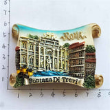 Trevi Fountain Rome Italy Fridge Magnet 3D Resin