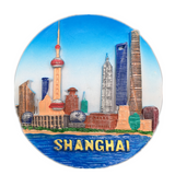 Shanghai China Fridge Magnet 3D Resin