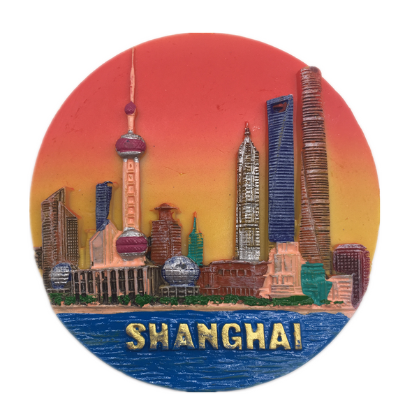 Shanghai China Fridge Magnet 3D Resin