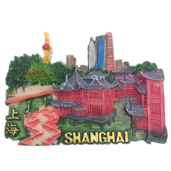 Shanghai China Fridge Magnet 3D Resin