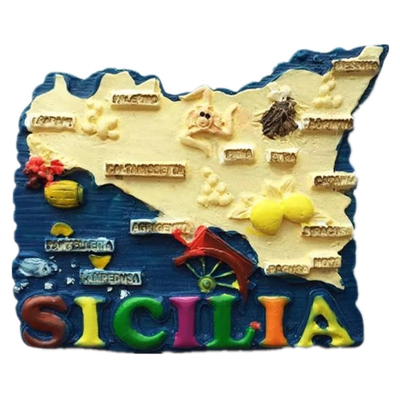 Sicily Sicilia Italy Fridge Magnet 3D Resin