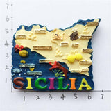 Sicily Sicilia Italy Fridge Magnet 3D Resin