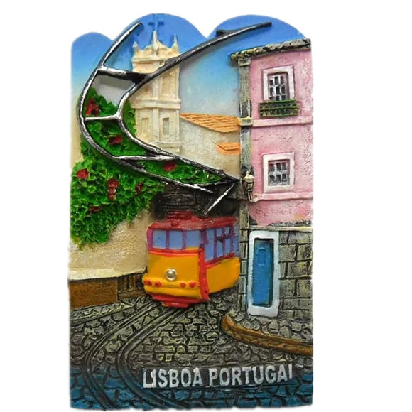 Lisbon Portugal Fridge Magnet 3D Resin