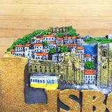 Lisbon Portugal Fridge Magnet 3D Resin