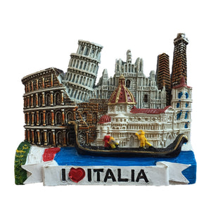 Pisa Venice Rome Florence Italy Fridge Magnet 3D Resin