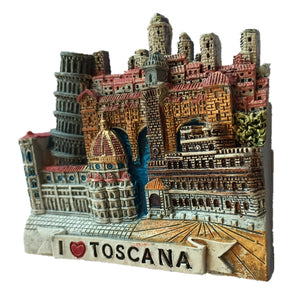 Toscana Italy Fridge Magnet 3D Resin