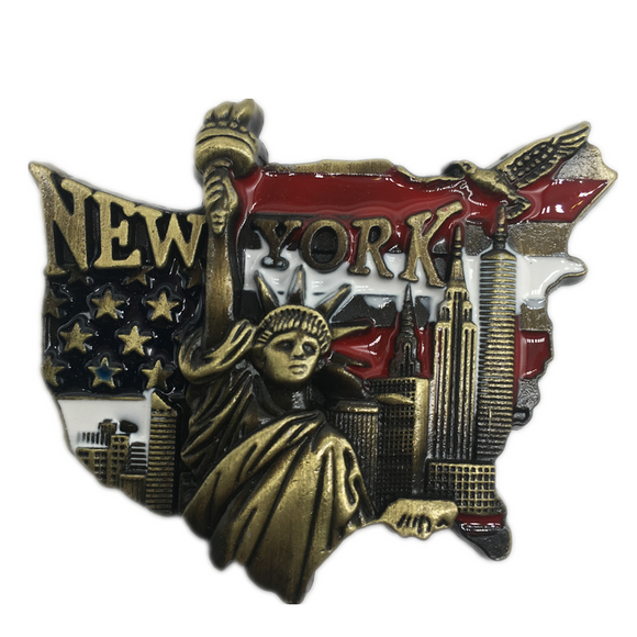 New York America USA Fridge Magnet Metal Craft