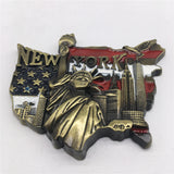 New York America USA Fridge Magnet Metal Craft