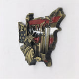 New York America USA Fridge Magnet Metal Craft