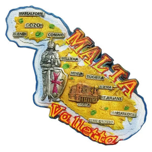 Valletta Malta Fridge Magnet 3D Resin