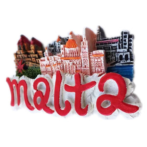 Valletta Malta Fridge Magnet 3D Resin