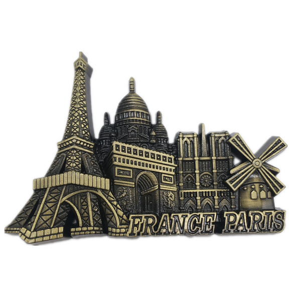 Paris France Fridge Magnet Metal Craft