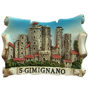 S.Gimignano Italy Fridge Magnet 3D Resin