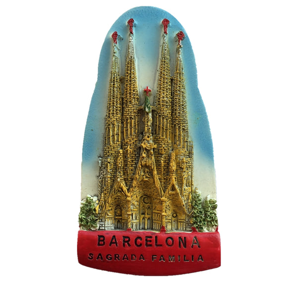 Sagrada Familia Cathedral Barcelona Spain Fridge Magnet 3D Resin