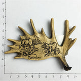 Antlers Sweden Fridge Magnet 3D Resin