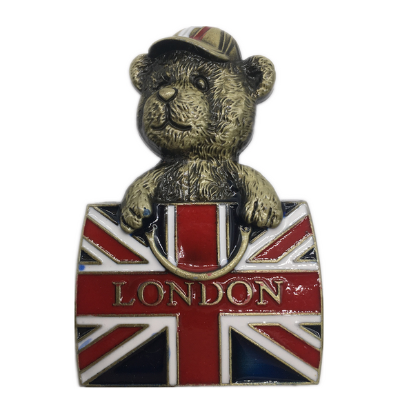 Bear London England UK Fridge Magnet Metal Craft