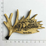 Antlers Sweden Fridge Magnet 3D Resin