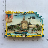 Sevilla Port Spain Fridge Magnet 3D Resin