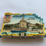 Sevilla Port Spain Fridge Magnet 3D Resin