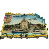 Sevilla Port Spain Fridge Magnet 3D Resin