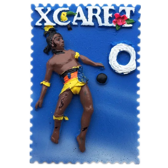 Xcaret Cancan Mexico Fridge Magnet 3D Resin