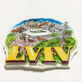 Lviv Ukraine Fridge Magnet 3D Resin