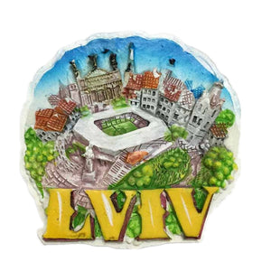 Lviv Ukraine Fridge Magnet 3D Resin