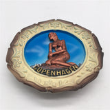 Mermaid Copenhagen Denmark Fridge Magnet 3D Resin