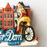 Amsterdam Bicycle Holland Netherlands Fridge Magnet 3D Resin