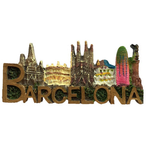 Barcelona Spain Fridge Magnet 3D Resin