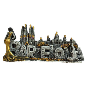 Barcelona Spain Fridge Magnet 3D Resin