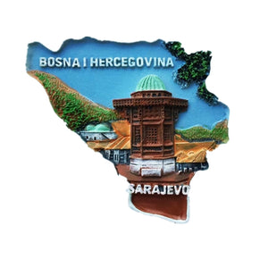 Sarajevo Bosnia and Herzegovina Fridge Magnet 3D Resin