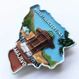 Sarajevo Bosnia and Herzegovina Fridge Magnet 3D Resin