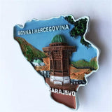 Sarajevo Bosnia and Herzegovina Fridge Magnet 3D Resin