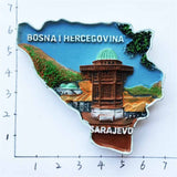 Sarajevo Bosnia and Herzegovina Fridge Magnet 3D Resin