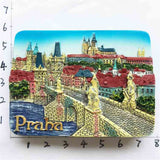 Prague Charles Bridge Czech Fridge Magnet 3D Resin