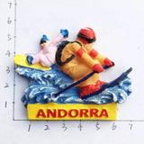 Ski Andorra Fridge Magnet 3D Resin