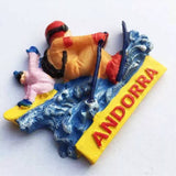 Ski Andorra Fridge Magnet 3D Resin