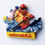 Ski Andorra Fridge Magnet 3D Resin