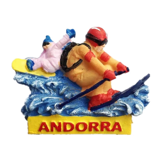 Ski Andorra Fridge Magnet 3D Resin