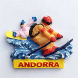 Ski Andorra Fridge Magnet 3D Resin