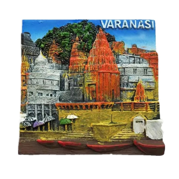 Varanasi India Fridge Magnet 3D Resin