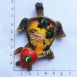 Turtle Maldives Fridge Magnet 3D Resin