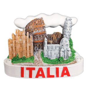 Milan Rome Pisa Florence Italy Fridge Magnet 3D Resin