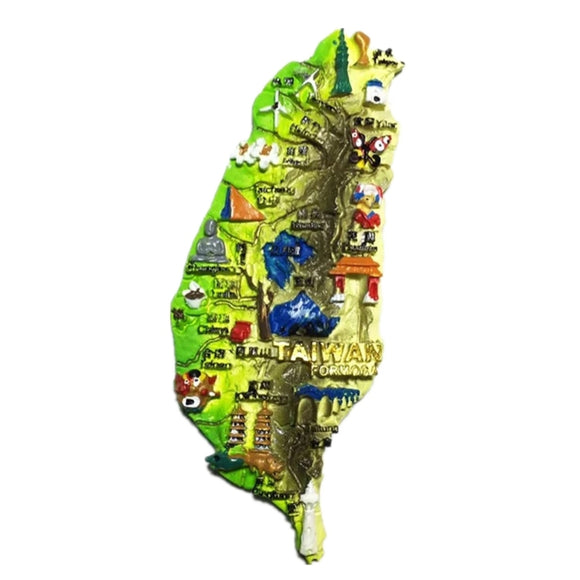 Map Taiwan China Fridge Magnet 3D Resin